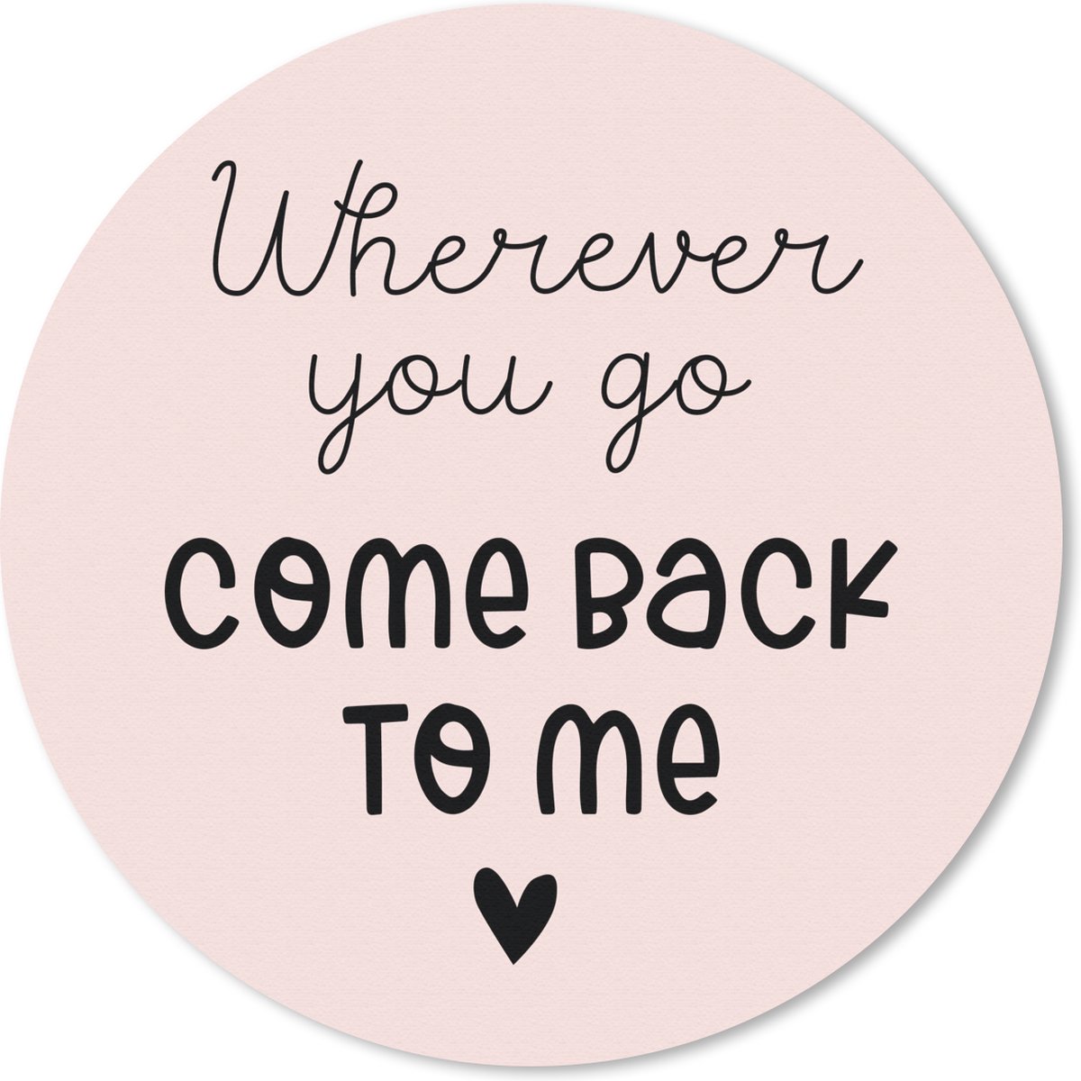 Muismat rond 30x30 cm - Mousepad Liefde - Relatie - Roze - Ronde muismatten
