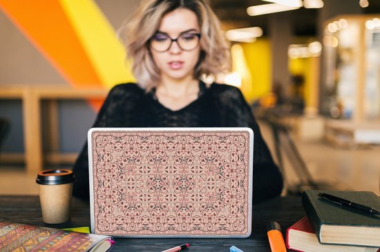 Autocollant pour ordinateur portable - 10,1 pouces - Tapis persan - Tapis - Motifs - Rose - 25x18cm - Autocollants pour ordinateur portable - Peau pour ordinateur portable - Couverture