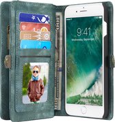 Apple iPhone 7 Plus Hoesje - Caseme - Serie - Kunstlederen Bookcase / 2in1 Case - Groen - Hoesje Geschikt Voor Apple iPhone 7 Plus