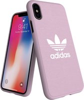 Apple iPhone X/10 Hoesje - adidas OR - Moulded Canvas Serie - Hard Kunststof Backcover - Roze - Hoesje Geschikt Voor Apple iPhone X/10