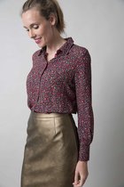 Blouse met roze bloemen van viscose.