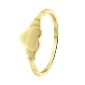 Zilveren goldplated ring hart