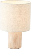 Brilliant lamp, Pia tafellamp naturel, 1x A60, E27, 40W, hout uit duurzame bosbouw (FSC)