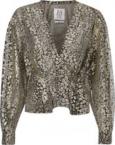 Zoe Karssen - Dames blouse - Allie Gold pailletten top  - zwart goud - S