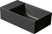 Ben Stelvio mat zwarte fontein met doorslaanbaar kraangat 40x23x12cm