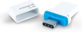 Integral 16GB USB3.0 DRIVE FUSION DUAL TYPE-C BLUE UP TO R-180 W-25 MBS USB flash drive USB Type-A / USB Type-C 3.2 Gen 1 (3.1 Gen 1) Wit, Blauw