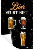 Muurstickers - Sticker Folie - Bier - Glazen - Mancave - 40x60 cm - Plakfolie - Muurstickers Kinderkamer - Zelfklevend Behang - Cadeau voor man - Zelfklevend behangpapier - Stickerfolie