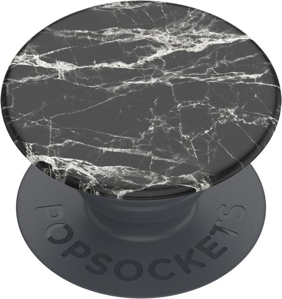 PopSockets PopGrip Basic – Telefoonbutton en Standaard (niet verwisselbaar) – Black Modern Marble