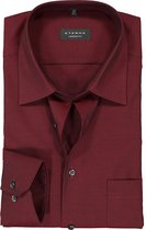 ETERNA overhemd comfort fit - bordeaux rood - Strijkvrij - Boordmaat: 40