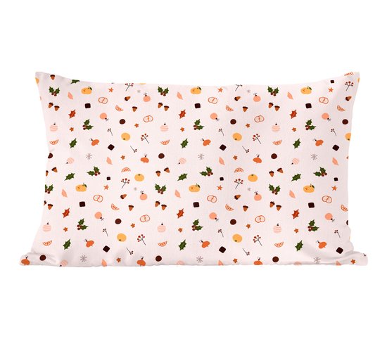 Sierkussens - Kussentjes Woonkamer - 60x40 cm - Winter - Kerst - Mistletoe - Kerstversiering - Kerstdecoratie voor binnen - Woonkamer