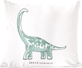 Sierkussens - Kussentjes Woonkamer - 45x45 cm - Kinderkamer - Dinosaurus - Brachiosaurus - Jongen - Meiden - Kinderen