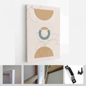 Halverwege de eeuw modern design. Een trendy set van abstracte handgeschilderde illustraties voor wanddecoratie, Social Media Banner, Brochure Cover Design - Modern Art Canvas - ve