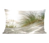 Sierkussen Mer des Wadden pour l'intérieur - Dunes de sable de la mer des Wadden - 50x30 cm - Coussin intérieur rectangulaire en coton