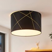 Lindby - plafondlamp - 4 lichts - ijzer, textiel - H: 28 cm - E27 - , goudkleurig