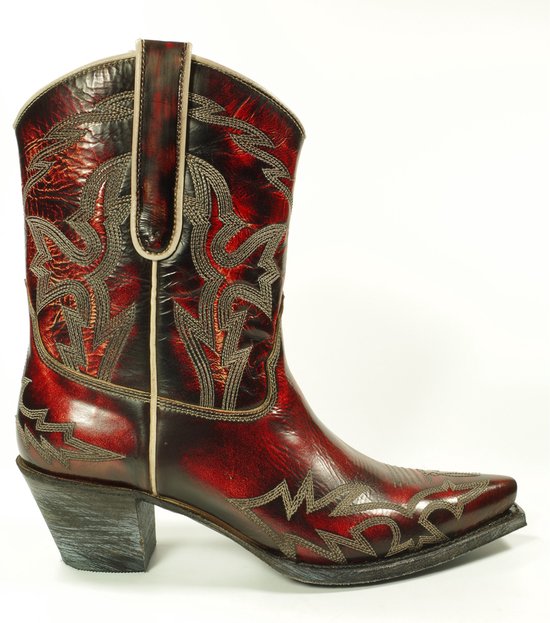 Sendra Boots 5300 Rood Dames Enkellaars Judy Ibiza Gipsy Cowboy Western  Schuine Hoge... | bol.com
