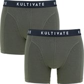 Kultivate basic 2P boxers groen - L