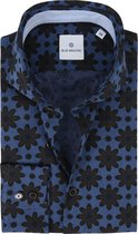 Blue Industry - Overhemd Bloemen Blauw - 43 - Heren - Slim-fit