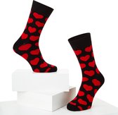 McGregor Sokken Heren | Maat 41-46 | Big Heart Love Sok | Zwart Grappige sokken/Funny socks