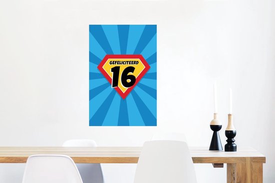 Affiche Anniversaire - 16 ans - Ado - 60x90 cm