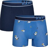 Happy Shorts 2-Pack Boxershorts Heren Pelikaan Print - Maat  M