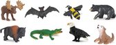 mini-figuren Good Luck Amerikaanse dieren 2 cm 8 stuks