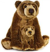 knuffelbeer grizzly junior 31 cm pluche bruin