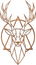 Cortenstaal wanddecoratie Deer 2.0 - Kleur: Roestkleur | x 33.5 cm