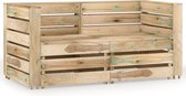 Decoways - Tuinbank 2-zits groen geïmpregneerd grenenhout