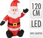 Opblaasbare LED kerstman - 120 cm - voor Binnen en Buiten