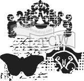 Hobbysjabloon - Template 30,5x30,5cm 30x30cm regal butterfly