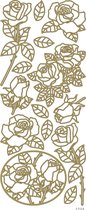 Vaessen Creative Sticker - 10x23cm - 10st - goud bloemen