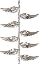 Signed Sealed RemembeRood silver single wings 50mm 7in.17,7cm