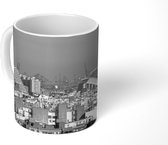 Mok - Stadslandschap van Valencia - zwart wit - 350 ML - Beker