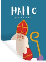 Muurstickers - Sticker Folie - Sinterklaas - Quotes - Sint - Hallo Sinterklaas - Kinderen - Jongens - Meisjes - Kindje - 90x120 cm - Plakfolie - Muurstickers Kinderkamer - Zelfklevend Behang