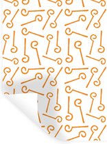 Muurstickers - Sticker Folie - Sinterklaas - Sint - Sinterklaas Staf - Kinderen - Jongens - Meisjes - Kind - 60x80 cm - Plakfolie - Muurstickers Kinderkamer - Zelfklevend Behang