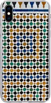 Geschikt voor iPhone Xs hoesje - Een Marrokkaanse mozaïek wat op een soort van doolhof lijkt - Siliconen Telefoonhoesje