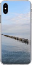Geschikt voor iPhone Xs hoesje - Noordzee - Wolken - Water - Siliconen Telefoonhoesje