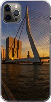 Geschikt voor iPhone 13 Pro Max hoesje - Rotterdam - Zonsondergang - Erasmus - Siliconen Telefoonhoesje