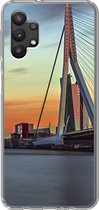 Geschikt voor Samsung Galaxy A32 5G hoesje - Rotterdam - Erasmus - Zonsondergang - Siliconen Telefoonhoesje