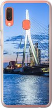 Geschikt voor Samsung Galaxy A20e hoesje - Rotterdam - Water - Skyline - Siliconen Telefoonhoesje