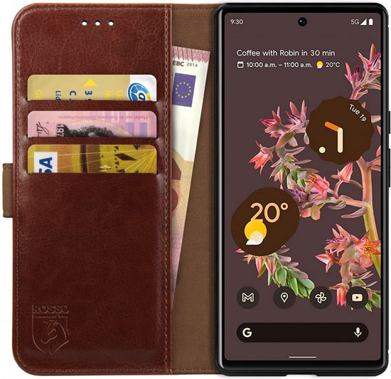 Portemonnee-telefoonhoesje voor Google Pixel 6 Pro, 9 kaartsleuven