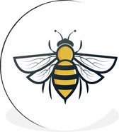 illustration d'une abeille Cercle mural aluminium ⌀ 60 cm - impression photo sur cercle mural / cercle vivant / cercle de jardin (décoration murale)
