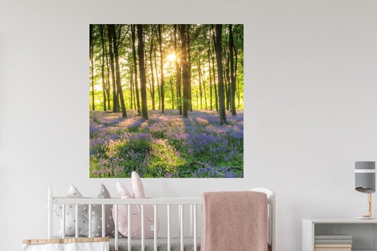 Stickers Stickers muraux - Printemps - Forêt - Soleil - 100x100 cm - Film Adhésif XXL