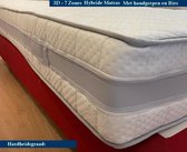 1-Persoons Matras - POCKET HYBRID 7 ZONE 21 CM - 3D - Met handgrepen en Biez  - Stevig ligcomfort - 90x200/21