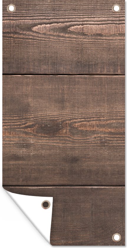 Affiche de jardin Gros plan d'un fond en bois foncé - Décoration murale cm - Décoration murale d'extérieur - Affiche de jardin - Toile de jardin - Affiche de clôture - Tableau de jardin