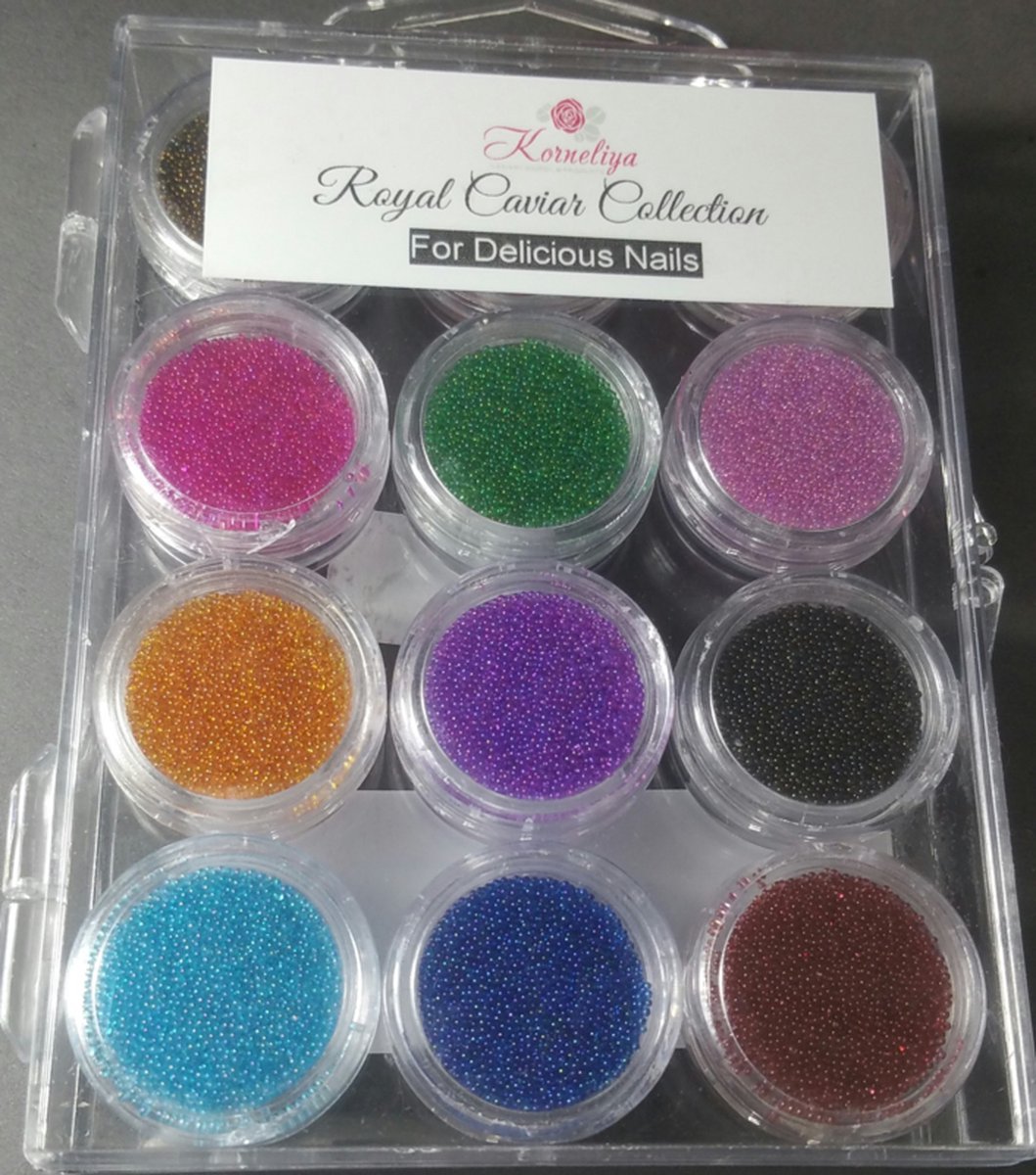 Goedkoopste Nailart Caviar Beads - Kaviaar Nagels - Korneliya caviar Collection
