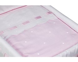 Don Algodon Wiegbekleding Zoe 70 X 45 Cm Katoen Roze/wit