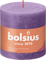 3 stuks Bolsius violet rustiek stompkaarsen 100/100 (62 uur) Eco Shine Vibrant Violet