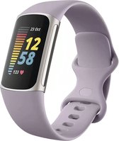iMoshion Bandje Geschikt voor Fitbit Charge 5 / Charge 6 - iMoshion Siliconen bandje - Lavendel