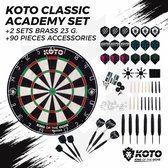 KOTO Classic Academy Set - Dartset - Ideaal voor beginners - Sisal Dartbord & Steel Darts